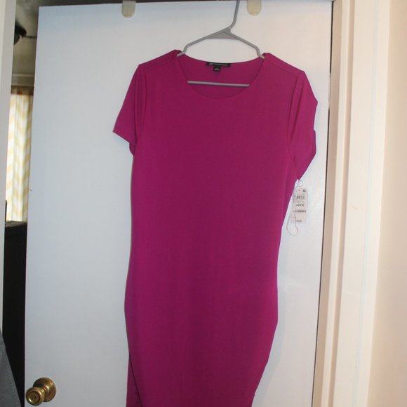 Satiny Ruched Mini Dress - Picture 4 of 8